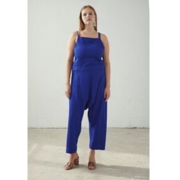 Rachel Comey blue square neck jumpsuit ankle size 6 - Picture 1 of 8